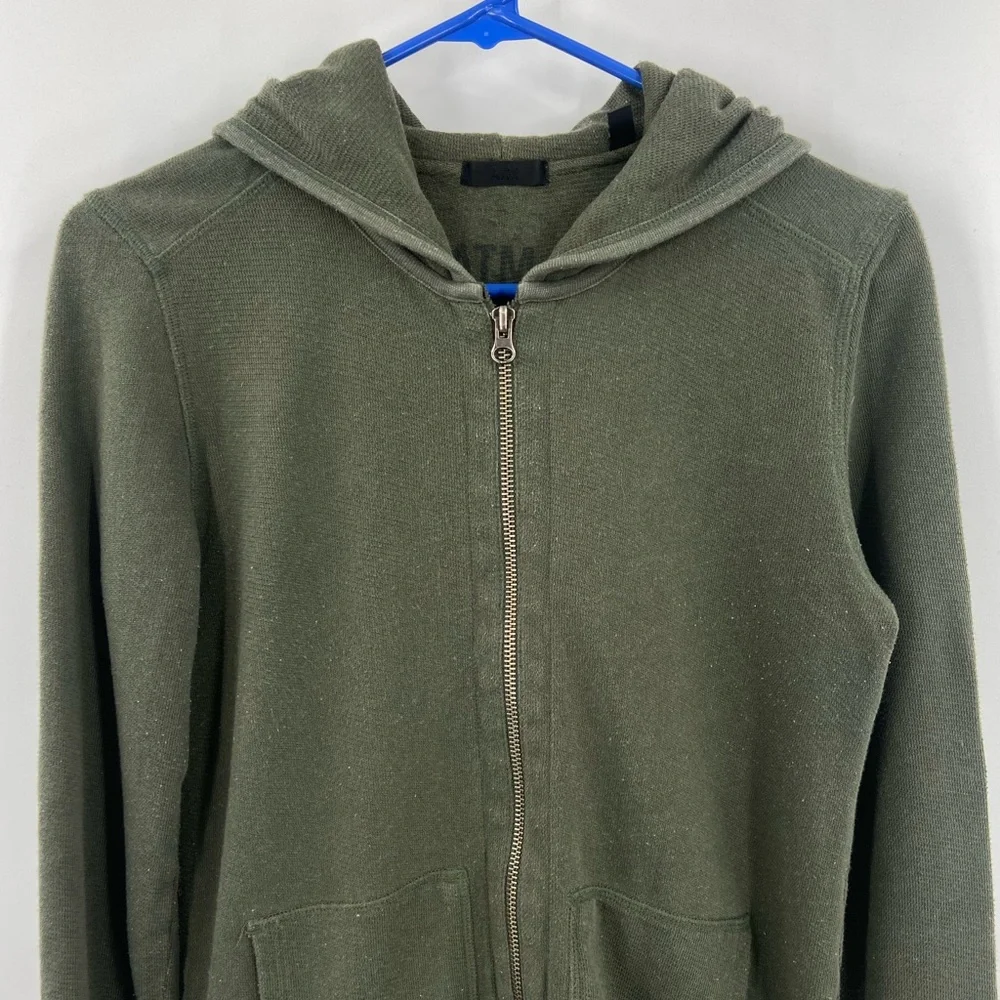ATM Anthony Thomas Melillo French Terry Zip Hoodie Olive‎ Green Small